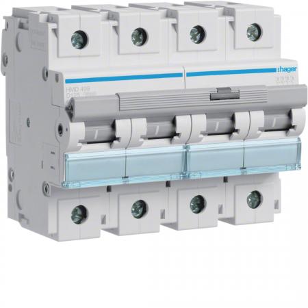Hager LS-Schalter 4 polig 15kA D-125A 6M