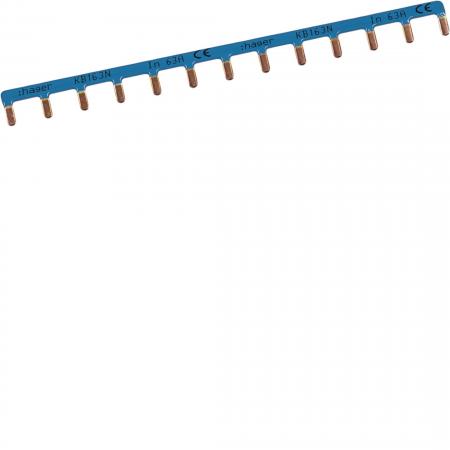 Hager Kammschiene 1P Stift 10mm² 63A 13M blau