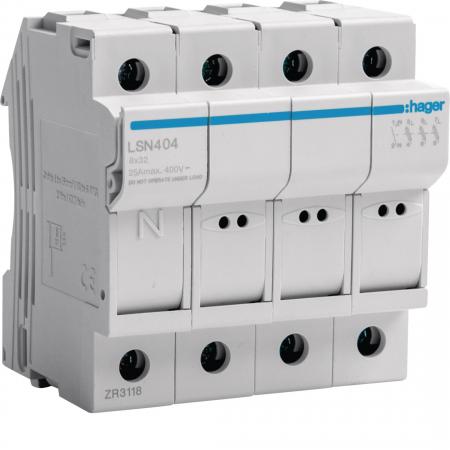Hager Sicherungselement 3P+N 25A L32 4M