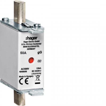 Hager NH-Sicherung NH000 gG 500V 50A K-Melder