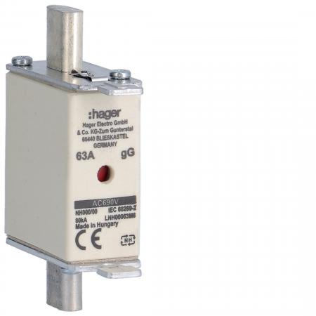 Hager NH-Sicherung NH000 gG 690V 63A K-Melder
