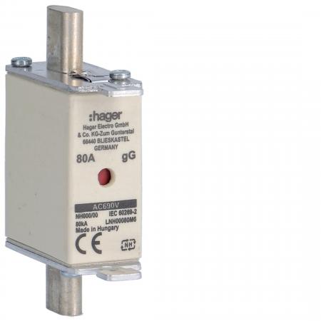 Hager NH-Sicherung NH000 gG 690V 80A K-Melder