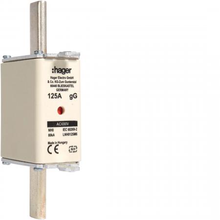 Hager NH-Sicherung NH0 gG 690V 125A K-Melder
