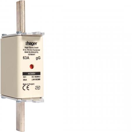 Hager NH-Sicherung NH1C gG 690V 63A K-Melder