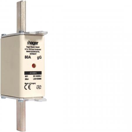 Hager NH-Sicherung NH1C gG 690V 80A K-Melder