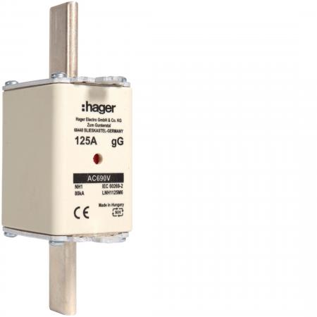 Hager NH-Sicherung NH1 gG 690V 125A K-Melder
