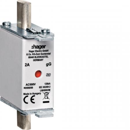 Hager NH-Sicherung NH000 gG 500V 4A K-Melder