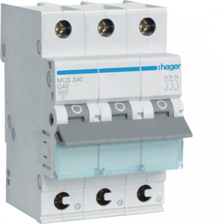 Hager LS-Schalter 3polig 6kA C-40A 3M QC