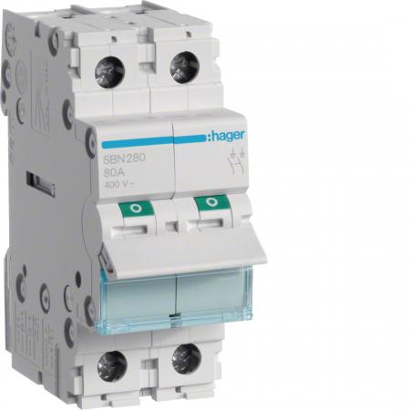 Hager Ausschalter 80A 2S 400V AC 2LE