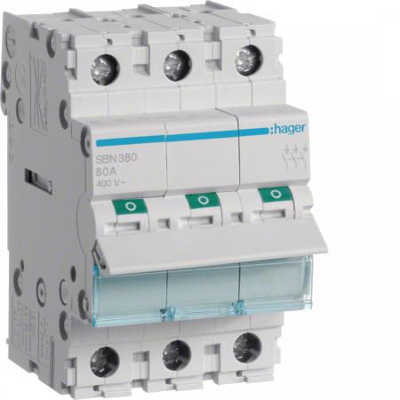Hager Ausschalter 80A 3S 400V AC 3PLE