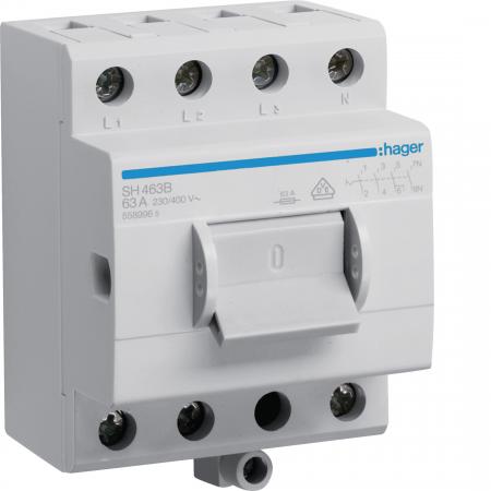 Hager Kompaktschalter 63A 4S 400V AC ZK 3,5PLE