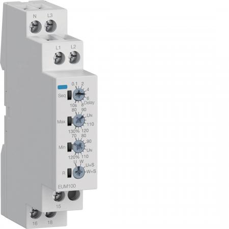 Hager Kontrollrelais Spg. einst. 1/3P(N) 1W