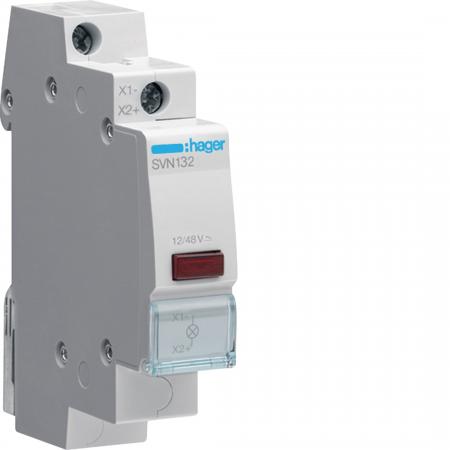 Hager LED Leuchtmelder rot 12+48V AC+DC 1PLE