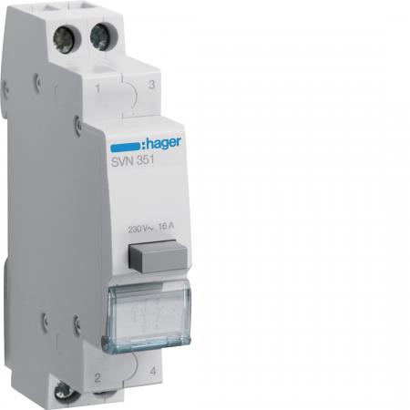 Hager Taster 16A 1S+1Ö 230V AC 1PLE