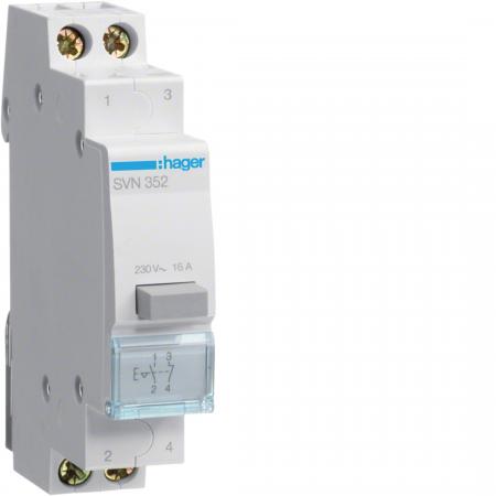 Hager Druckschalter 16A 1S+1Ö 230V AC 1PLE