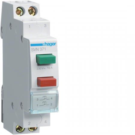 Hager Doppeltaster 16A 2S 230V AC 1PLE