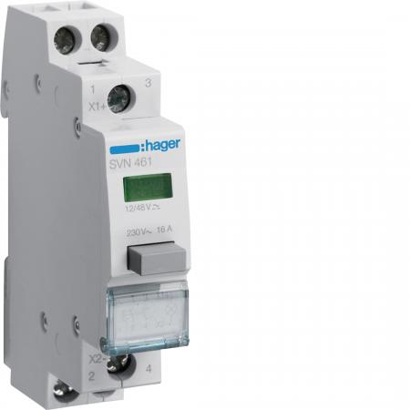 Hager Taster 16A 2S 12+48V AC Leucht.grün 1PLE