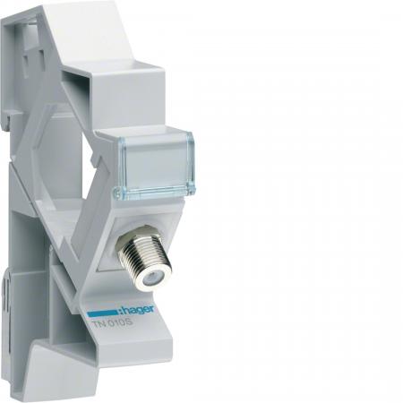 Hager Koax Modul F/F für Hutschienenmontage