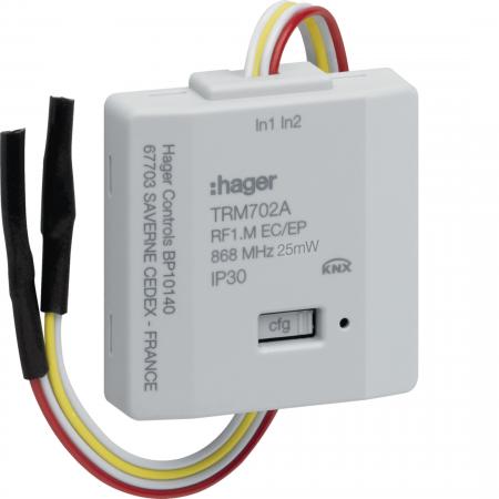 Hager Funk UP Binäreingang 2fach Batterie