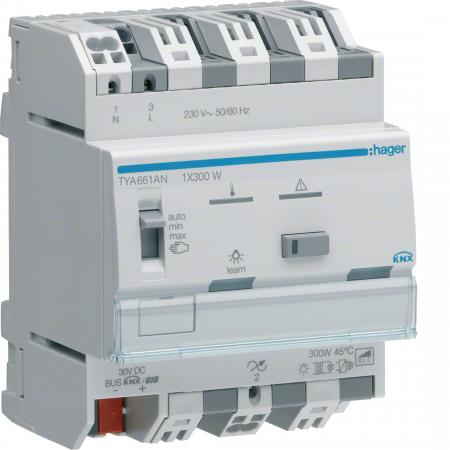 Hager Univ.-Dimmaktor 1f KNX, 1x300W