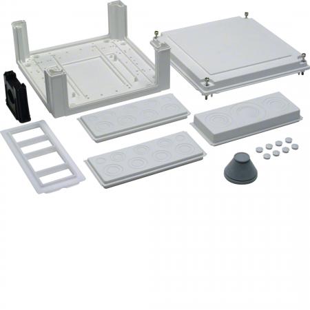 Hager Kabelanschlusskasten, univers, 324x307x149mm, IP54, SKII, seitlich leer