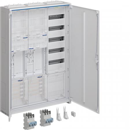 Hager Komplettschr., univ.Z, 2ZP, RES, BKE-I, VT5, APZ, SLS 50A, 1100x800x205 mm
