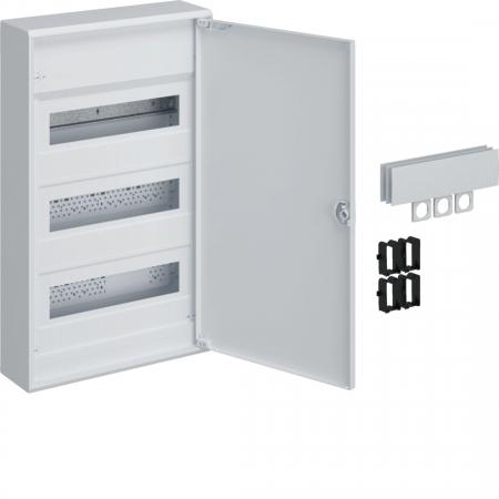 Hager Kleinverteiler volta, Aufputz, 3x12 PLE, IP30, SKII, Tür und RJ45-Buchse