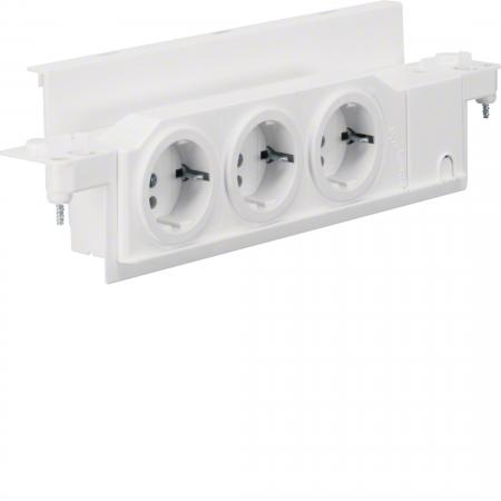 Hager Schuko-Steckdose,volta,UPV,3fach,drehbar