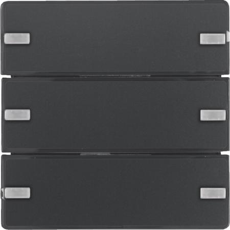 Berker 80143326 KNX Tastsensor 3-fach Komfort mit Beschriftungsfeld KNX Q.x anth