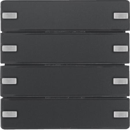 Berker 80144326 KNX Tastsensor 4-fach Komfort m. Beschriftungsfeld KNX Q.x anthr