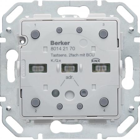 Berker 80142170 KNX Tastsensor-Modul 2-fach mit integriertem Busankoppler KNX Q.