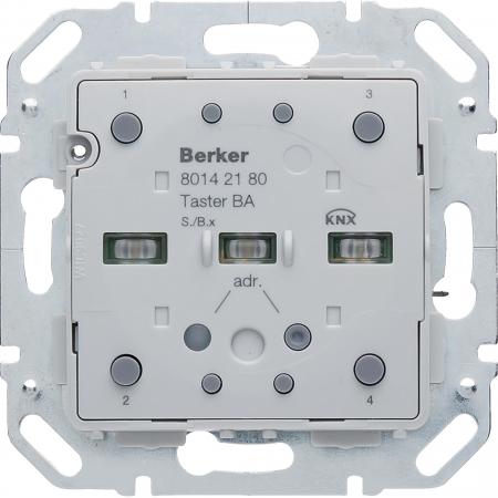 Berker 80142180 KNX Tastsensor-Modul 2-fach mit integriertem Busankoppler KNX S.