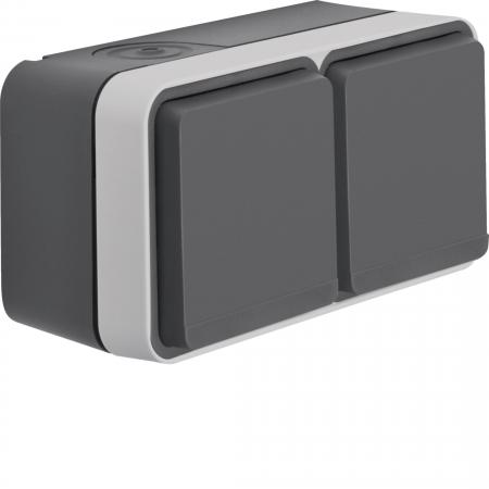 Hager Steckdose SK-S 2f waag e BS KD 2E W.1 gr