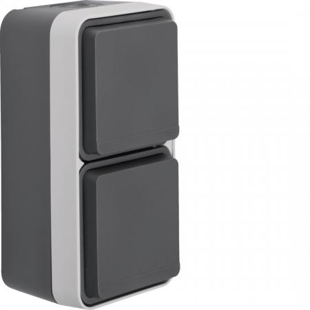Hager Steckdose SCHUKO 2f senk eh BS KD W.1 gr