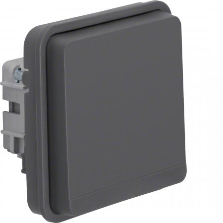 Hager Steckdosen-Eins SCHUKO m KD BS W.1 grau