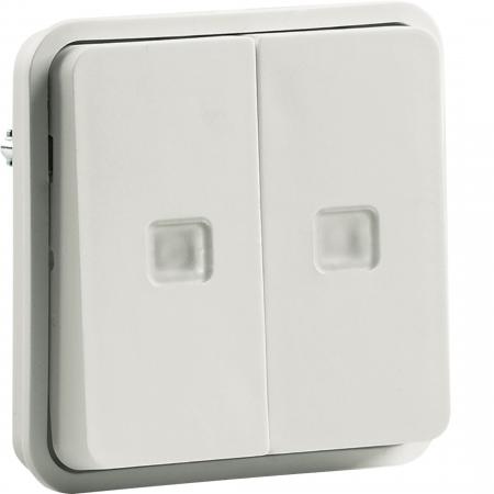 Hager Wippe 2fach bel. Ö/S IP55 W.1 weiß
