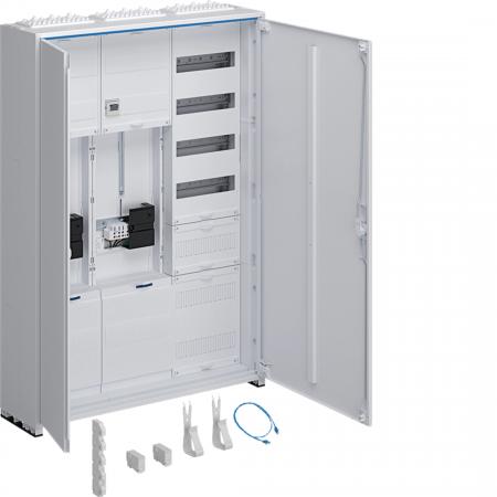 Hager Komplettschrank, univ.Z, 1100x800x205mm, SKII, IP44, 2ZP/VF-5rh/APZ, 3-fel