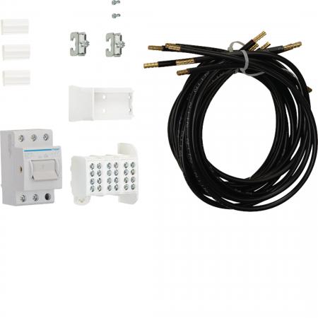 Hager Bestückungspaket univers Z, 10mm², PV-Über./Kaskade,ZTP 750mm bis 32A Daue