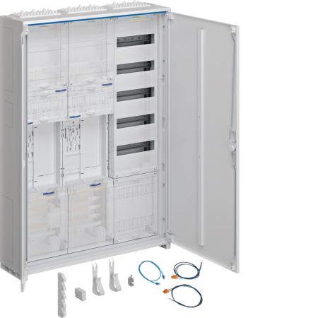 Hager Komplettschrank, univers Z, 2 Zählerplätze, BKE-I, APZ, VT5, H=1100mm, 3-f