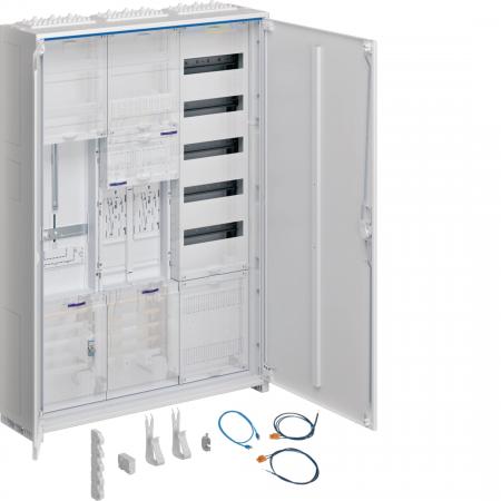 Hager Komplettschrank, univers Z, 2 ZP, 1 SG, BKE-I, APZ, VT5, H=1100mm, 3-feldi