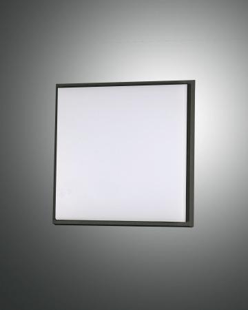 Fabas Luce 3314-69-101 LED Wand-/ Deckenleuchte DESDY 18x18cm 10W Warmweiß IP54 Schwarz