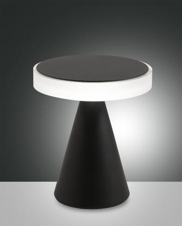 FABAS LUCE 3386-35-101 Neutra LED Tischleuchte Ø240mm 12W Warmweiß Schwarz dimmbar