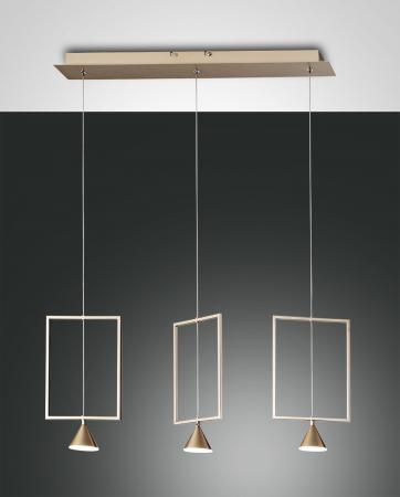 Sirio Designer LED Pendelleuchte in Gold edelmatt von Fabas Luce