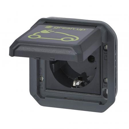 Legrand 069818L Plexo New EV-Steckdose Green’Up 230V 16A Feuchtraum Anthrazit