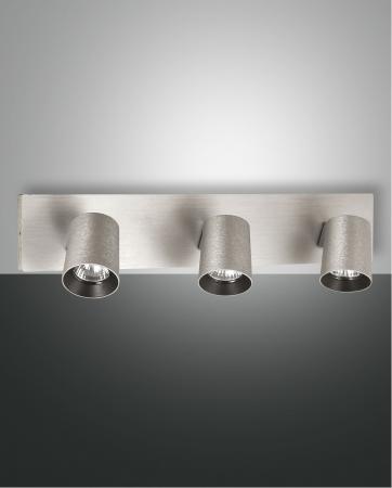 Fabas Luce 3451-83-212 3er Deckenstrahler MODO GU10 Aluminium gebürstet