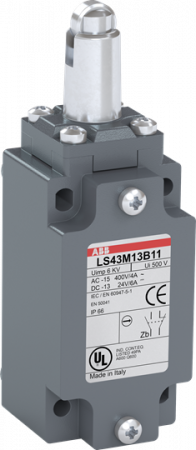 ABB LS43M13B11 Standard-Positionsschalter Metall-Gehäuse IP66 Rollendruckbolzen mit Edelstahl-Rolle