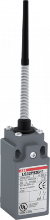 ABB LS33P92B11 Standard-Positionsschalter Kunststoff-Gehäuse grau IP65 Federstab