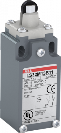ABB LS35M13B11 Standard-Positionsschalter Metall-Gehäuse IP66 Kunstst.-Rollendruckbolzen D=11