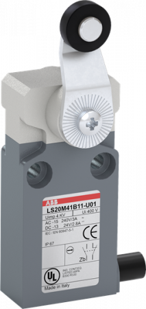 ABB LS20M41B11-U01 Positionsschalter Metall-Gehäuse IP67 Kunstst.-Rollendr.bolzen quer Polyac