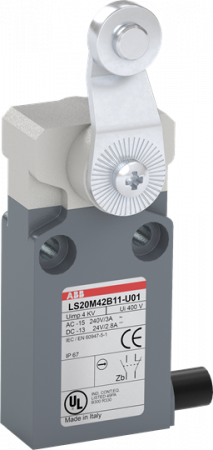 ABB LS20M42B11-U01 Positionsschalter Metall-Gehäuse IP67 Stahl-Rollenschwenkhebel verzinkt
